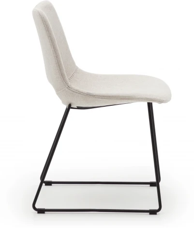 Zahara Стул бежевый с черными стальными ножками La Forma (ex Julia Grup) арт.148496