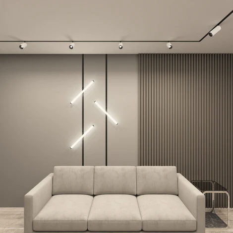 Трековый светильник 220 Denkirs Smart Spot DK8041-BW+BK (LED, пульт управления, круглые)