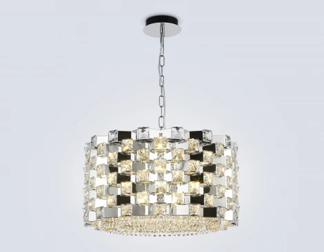 Подвесная люстра с хрусталем Ambrella High Light LH41001 (220V, на цепи, круглые)