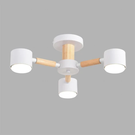 Потолочная люстра на штанге Lumion Venna 8306/3C белый, металл/дерево GX53 LED 3*7W 220V
