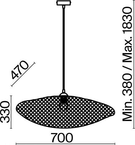 Подвесной светильник Freya Wavy FR5243PL-01BR9 (220V, на проводе)