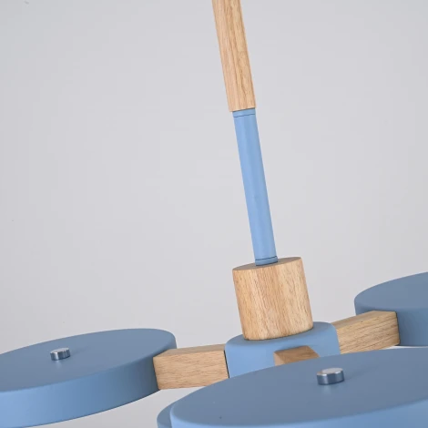 Потолочная люстра Wi-Fi на штанге Turna Dbl L6 Blue By ImperiumLoft Turna-Dbl01 (LED, 220V, голосовое управление, умный дом - Алиса)