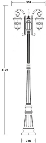 Наземный фонарь Oasis Light FRANKFURT 15859B/18 Gb (220V, IP44)