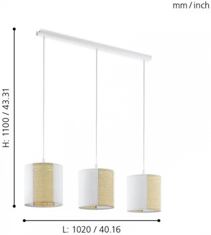 Подвесной светильник Eglo Arnhem 43402 (220V, на проводе)