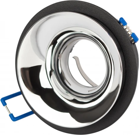 Встраиваемый точечный светильник ЭРА KL103 BK/CH (12V, круглые)