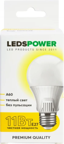 Лампочка светодиодная E27 11Вт 3000K LEDS POWER 006628