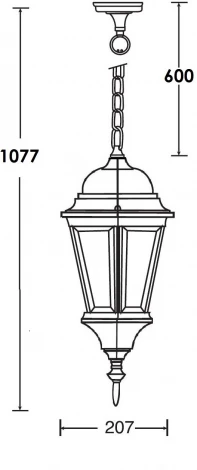 Уличный светильник подвесной Oasis Light ASTORIA 2 91405L cover Gw (220V, на цепи, IP44)