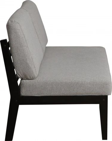 Диван-скамья Массив мягкая ткань серый, каркас венге Mebelik арт.007550