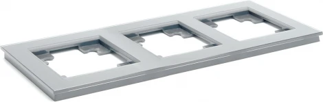 Рамка на 3 поста (серебро) Stekker Катрин 39533