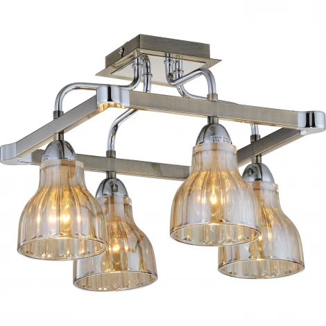 Потолочная люстра N-Light 411 411-04-53CAB chrome + antique brass