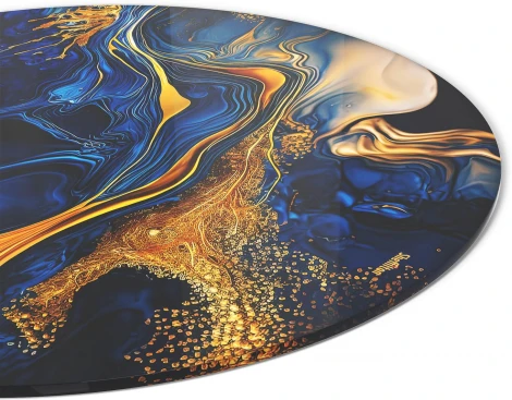 Столик журнальный Sheffilton SHT-TU29/H36/TT32 60 СТЕКЛО/МДФ черный муар/синий сапфир