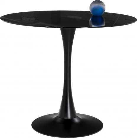 Стол стеклянный Woodville Tulip 90x74 black glass