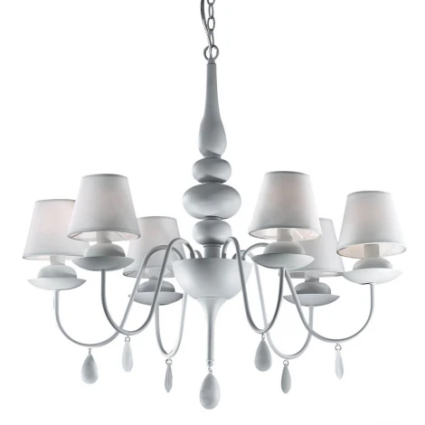 Подвесная люстра Ideal Lux Blanche SP6 BIANCO