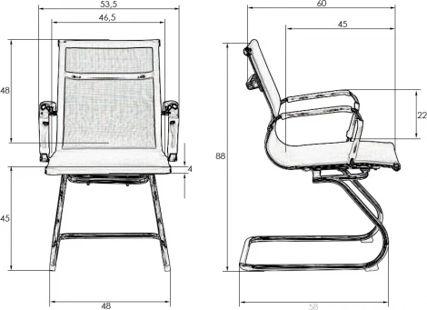 Офисное кресло для посетителей DOBRIN CODY MESH (бежевый (22039))