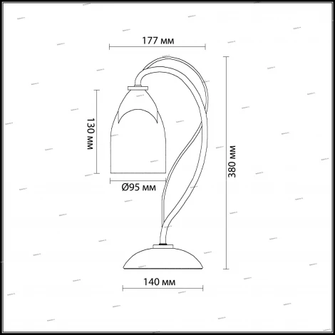 Интерьерная настольная лампа Odeon Light Risto 2079/1T