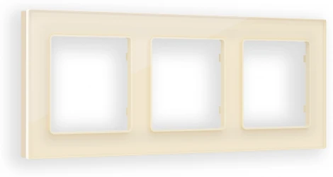 Рамка Ambrella Volt ALFA Platos (Бежевый Стекло органическое) 3-ая AF330303