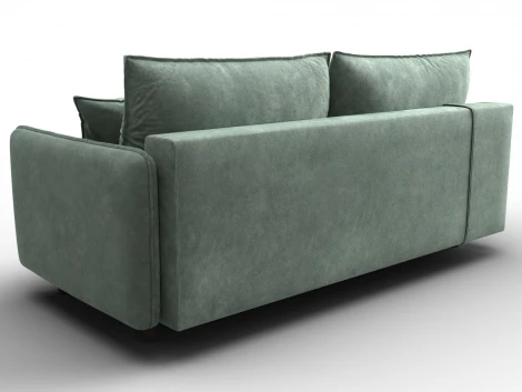 Диван прямой Лига-064 НПБ (ДСП/Дерево/Велюр/Зеленый) Лига Диванов 129623