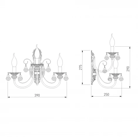 Бра с хрусталем Eurosvet Alda 3305/3