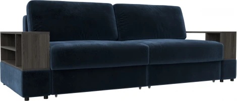 Диван прямой с 2 полками Лига-055 НПБ Лига Диванов (Велюр) арт.129061