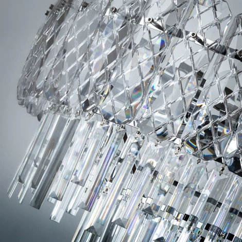 Подвесная люстра Arte Lamp Nicoletta A1051SP-10CC (220V, хрусталь, на тросе)