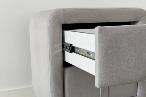 Тумба прикроватная Софи 2 Mebelson (Ткань,Пластик/Серый) арт.TM-001.2.2173