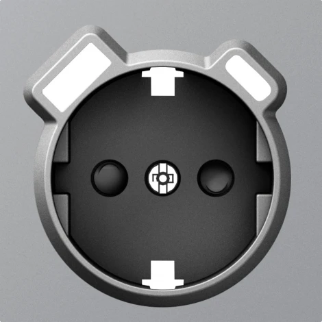 Накладка для розетки Schuko с зарядным устройством USB A+C, со шторками 16A 250В, матовый серый Donel A07 DE22940