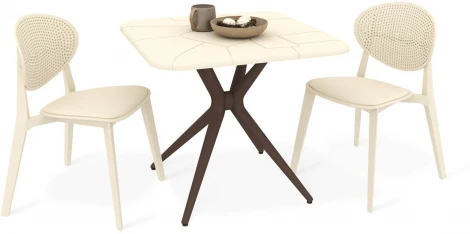 Обеденная группа Sheffilton SHT-DS126 бежевый/коричневый