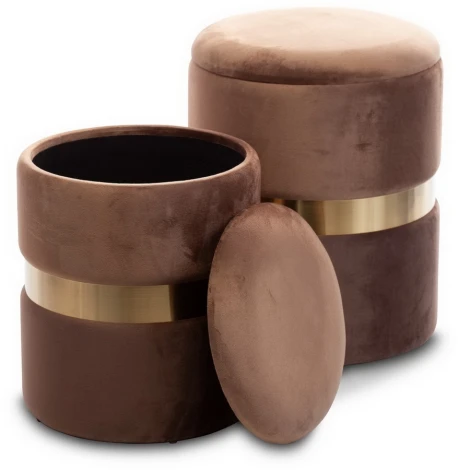 Комплект из 2 пуфиков коричневый MY iNTERNO New-York MY18A060A(small+big)