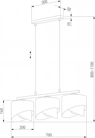 Подвесной светильник TK Lighting Grant Black 4824 (220V, на проводе)