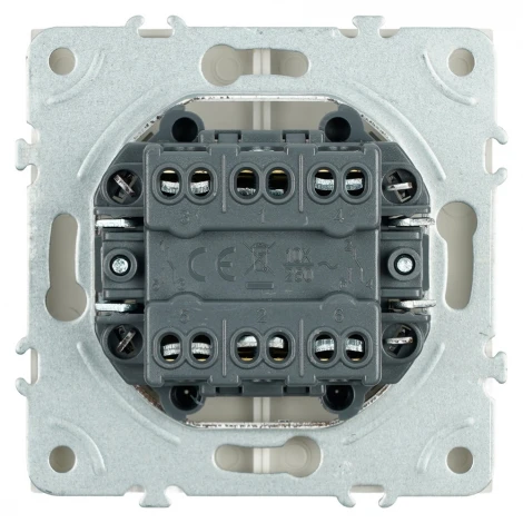 Переключатель двухклавишный (кашемир, soft touch) Stekker Эмили 49895