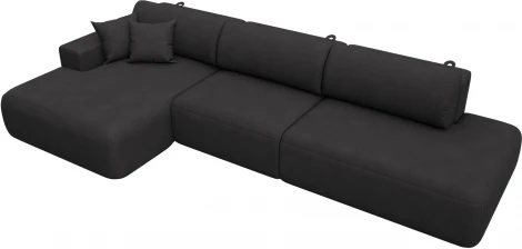 Диван угловой Лига-036 НПБ Модерн Лонг левый угол Лига Диванов (Замша) арт.127760L