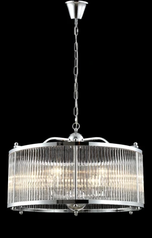 Подвесная люстра Crystal Lux Tadeo SP6 D600 CHROME/TRANSPARENTE (220V, на цепи, круглые)