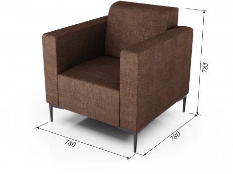 Кресло Arsko Ник темно-коричневая рогожка