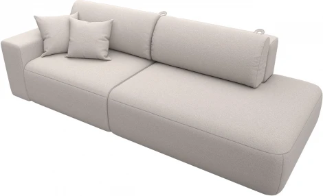 Диван прямой Лига-036 НПБ Модерн подлокотник слева Лига Диванов (Замша) арт.127722L