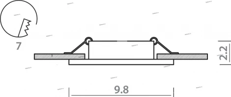 Встраиваемый точечный светильник Divinare Simplex 1855/03 PL-1 (220V)