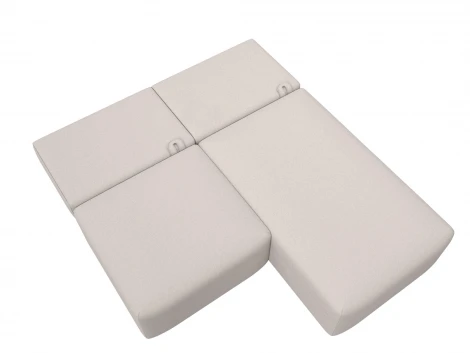 Диван угловой модульный Лига-060 НПБ угол универсальный (ЛДСП,Брус,Фанера/Пластик/Замша/Бежевый) Лига Диванов 129506