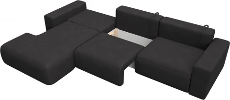 Диван угловой Лига-036 НПБ Классик Лонг левый угол Лига Диванов (Замша) арт.127800L