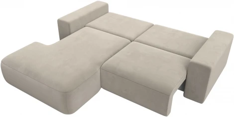 Диван угловой Лига-036 НПБ Классик левый угол (Бежевый/Микровельвет) Лига Диванов арт.121364L