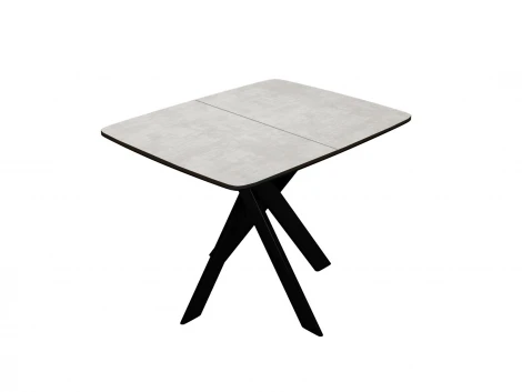 Стол DikLine DB110 Хромикс белый/опоры черные арт.00-00079992