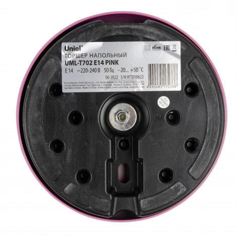 Торшер с регулировкой наклона, розовый Uniel UML-T702 E14 PINK