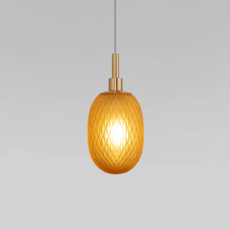 Подвесной светильник Eurosvet Pineapple 50266/1 янтарный (220V, на проводе)
