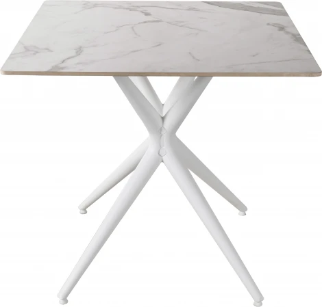 Стол обеденный JET CERAMIC квадратный 80*80 (Термопластичный полимер, Белый)