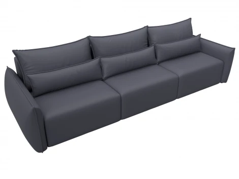 Диван прямой Лига-051 НПБ Лонг (ЛДСП,Брус,Фанера/Пластик/Экокожа/Серый) Лига Диванов 129885