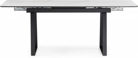 Керамический стол Notta Джек 140(200)х80 белый мрамор alpin white / черный арт.612899