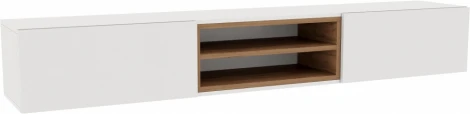 ТВ-тумба Лонгфорд (Лонгфорд белый / дуб вотан) Woodville арт.563530