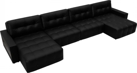 Диван п-образный с полками Лига-053 НПБ Лонг Лига Диванов (Экокожа) арт.128989