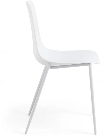 Обеденный стул La Forma (ex Julia Grup) Whatts (Белый/ Полипропилен,Металл,Пластик,Сталь)
