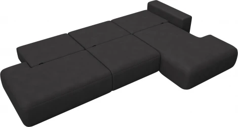 Диван угловой Лига-036 НПБ Модерн Лонг правый угол Лига Диванов (Замша) арт.127760