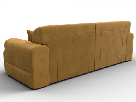 Диван прямой Лига-109 НПБ (ДСП,Фанера,Велюр/Желтый) Лига Диванов 136481