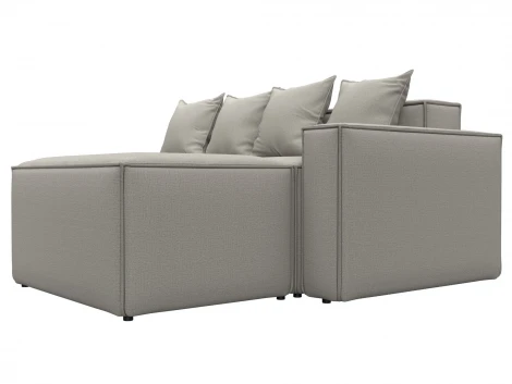 Диван угловой модульный Лига-063 угол правый (ДСП/Пластик/Рогожка/Бежевый) Лига Диванов 129783